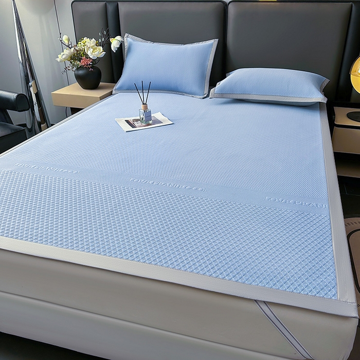 91家纺网 家纺一手货源 找家纺 （总）乐家欣 2026新款凉感冰丝床席床笠四件套