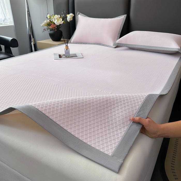 91家纺网 家纺一手货源 找家纺 （总）乐家欣 2026新款凉感冰丝床席床笠四件套