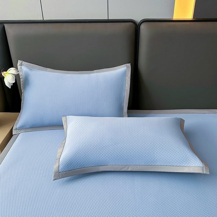 91家纺网 家纺一手货源 找家纺 （总）乐家欣 2026新款凉感冰丝床席床笠四件套