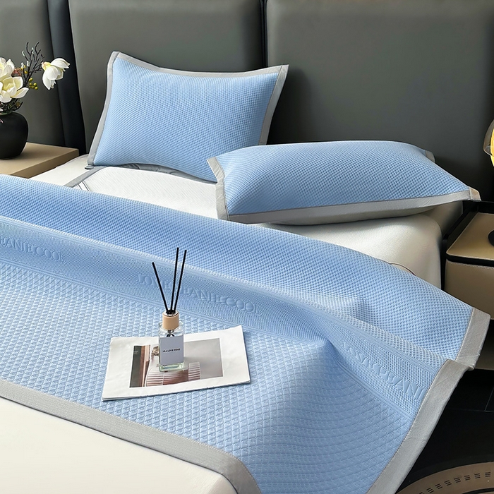 91家纺网 家纺一手货源 找家纺 （总）乐家欣 2026新款凉感冰丝床席床笠四件套