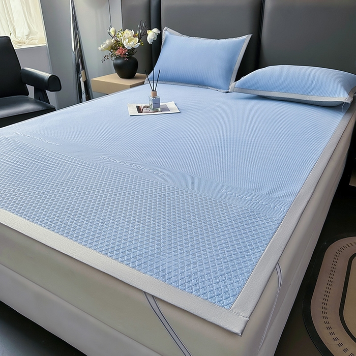 91家纺网 家纺一手货源 找家纺 （总）乐家欣 2026新款凉感冰丝床席床笠四件套