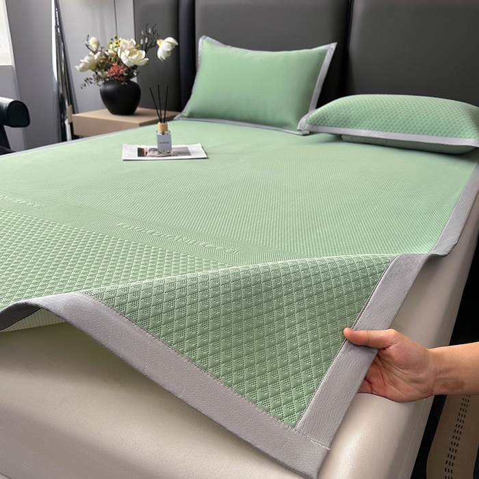 91家纺网 家纺一手货源 找家纺 （总）乐家欣 2026新款凉感冰丝床席床笠四件套