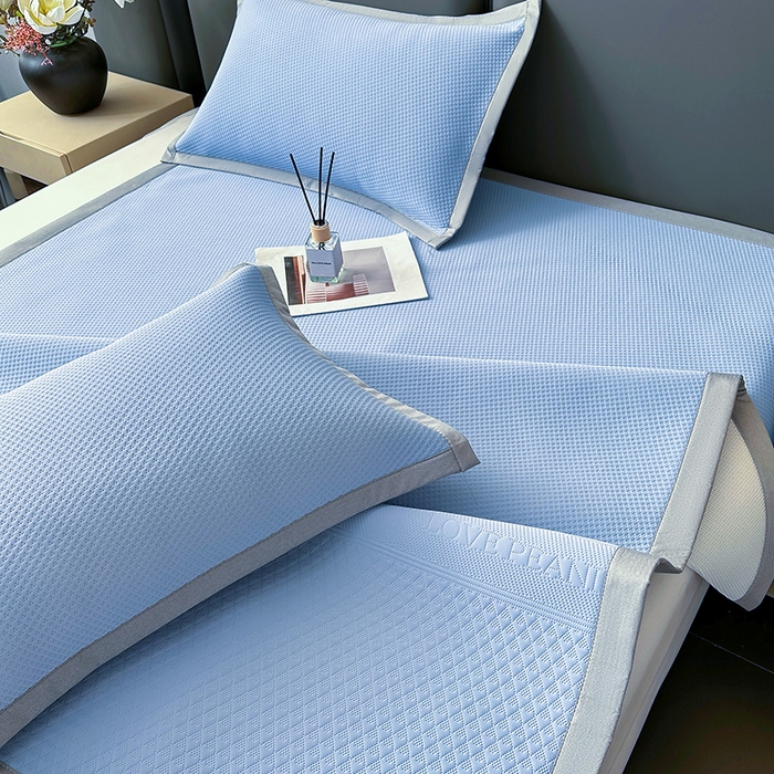 91家纺网 家纺一手货源 找家纺 （总）乐家欣 2026新款凉感冰丝床席床笠四件套