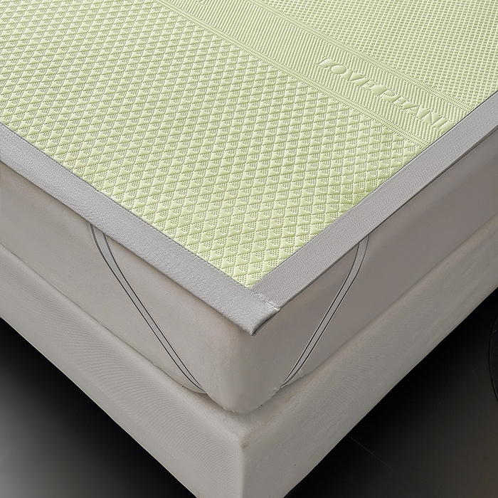 91家纺网 家纺一手货源 找家纺 乐家欣 2026新款凉感冰丝床席床笠四件套 冰丝床席款-嫩绿