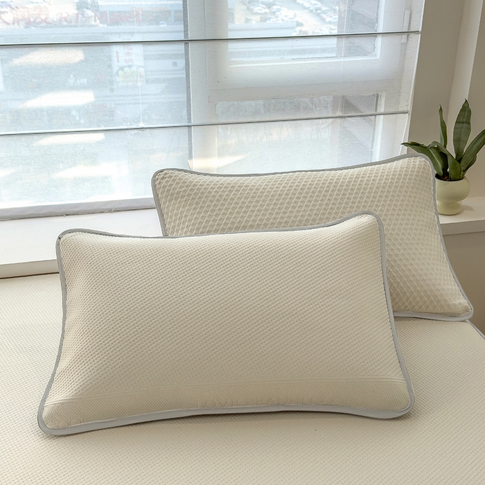 91家纺网 家纺一手货源 找家纺 乐家欣 2026新款凉感冰丝床席床笠四件套 冰丝床笠款-奶昔白