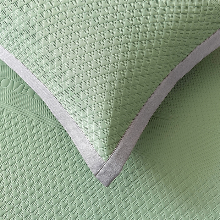 91家纺网 家纺一手货源 找家纺 乐家欣 2026新款凉感冰丝床席床笠四件套 冰丝床席款-松绿