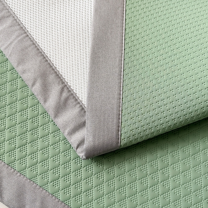 91家纺网 家纺一手货源 找家纺 乐家欣 2026新款凉感冰丝床席床笠四件套 冰丝床席款-松绿