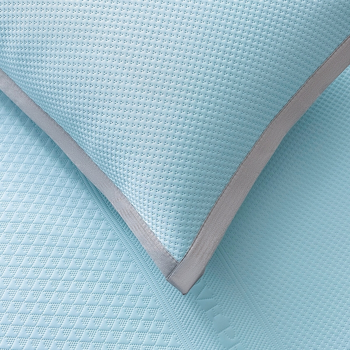 91家纺网 家纺一手货源 找家纺 乐家欣 2026新款凉感冰丝床席床笠四件套 冰丝床席款-清水蓝