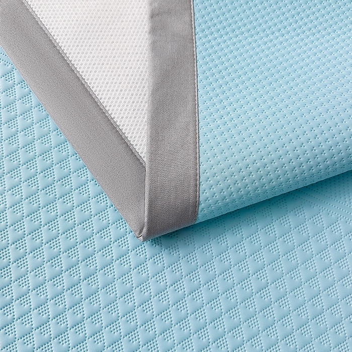 91家纺网 家纺一手货源 找家纺 乐家欣 2026新款凉感冰丝床席床笠四件套 冰丝床席款-清水蓝