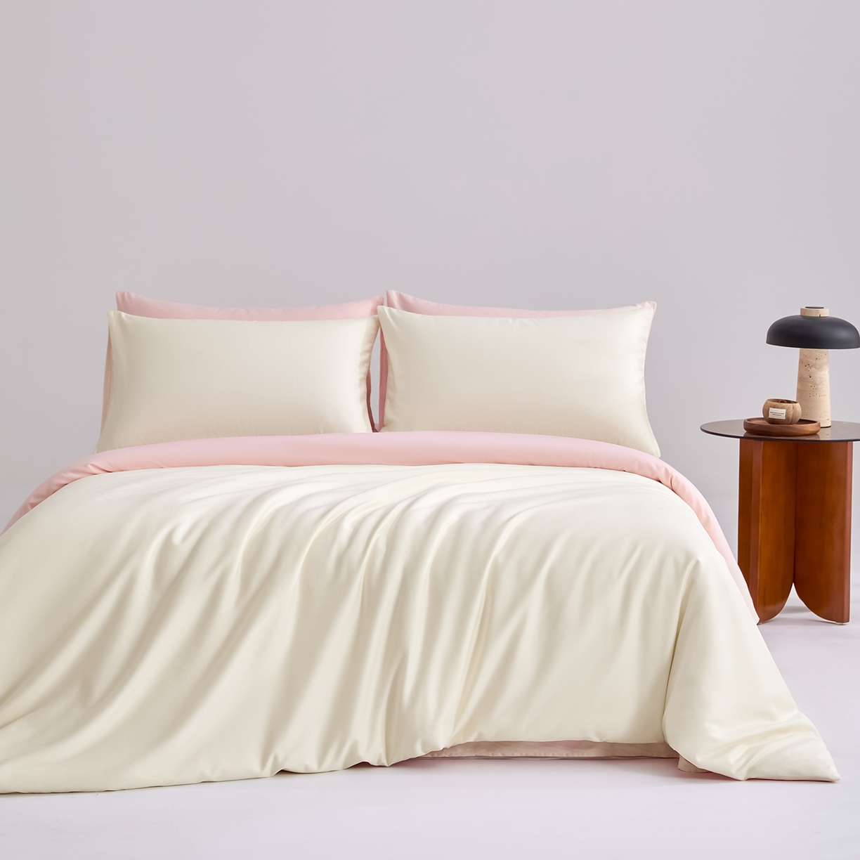 91家纺网 家纺一手货源 找家纺 （总）合欢（原天一阁） 2026新款50s双股长绒棉全棉纯棉纯色四件套