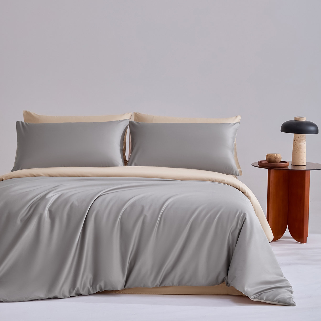 91家纺网 家纺一手货源 找家纺 （总）合欢（原天一阁） 2026新款50s双股长绒棉全棉纯棉纯色四件套