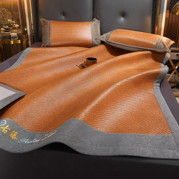 91家纺网 家纺一手货源 找家纺 （总）yyds网供 2026新款养生古藤席空调席印尼藤席加粗加厚高档冰藤席凉席竹席空调席直播三件套