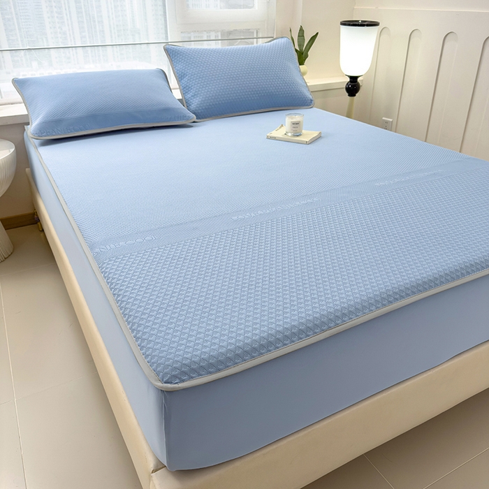 91家纺网 家纺一手货源 找家纺 （总）乐家欣 2026新款凉感冰丝夏被床笠四件套