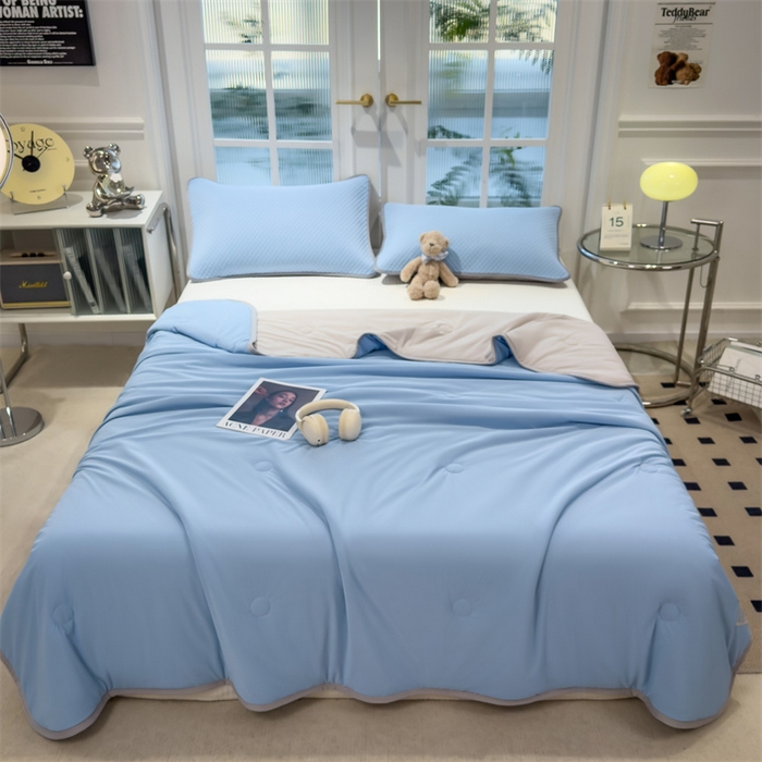 91家纺网 家纺一手货源 找家纺 （总）乐家欣 2026新款凉感冰丝夏被床笠四件套