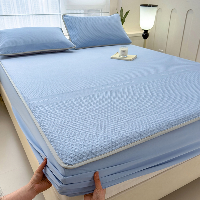 91家纺网 家纺一手货源 找家纺 （总）乐家欣 2026新款凉感冰丝夏被床笠四件套