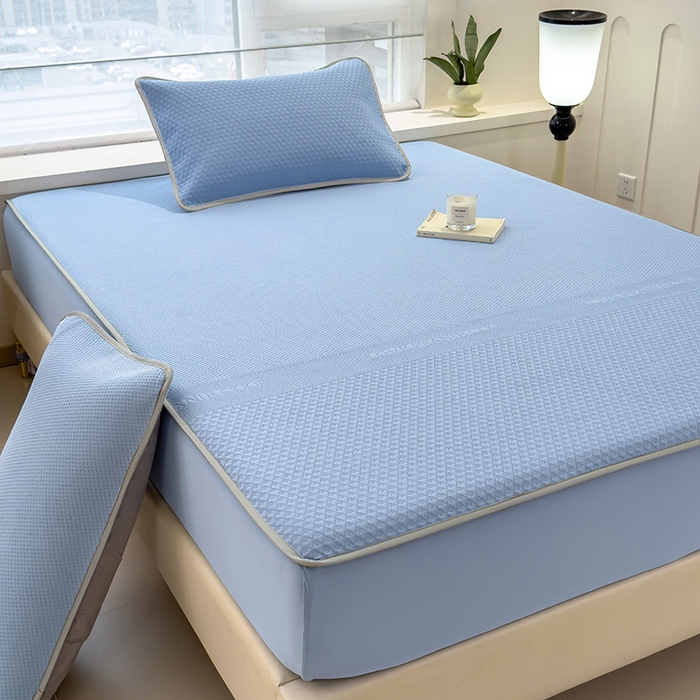 91家纺网 家纺一手货源 找家纺 （总）乐家欣 2026新款凉感冰丝夏被床笠四件套