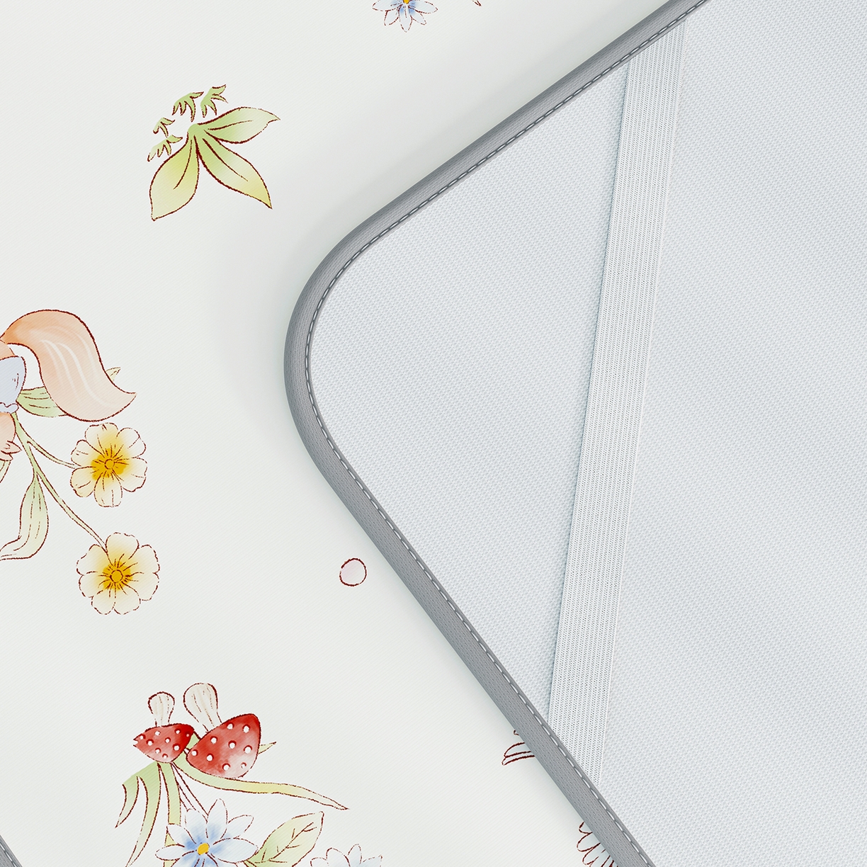 91家纺网 家纺一手货源 找家纺 家品罗兰 2026春夏新款数码印花婴儿床冰丝席-水光冰丝系列 精灵小兔