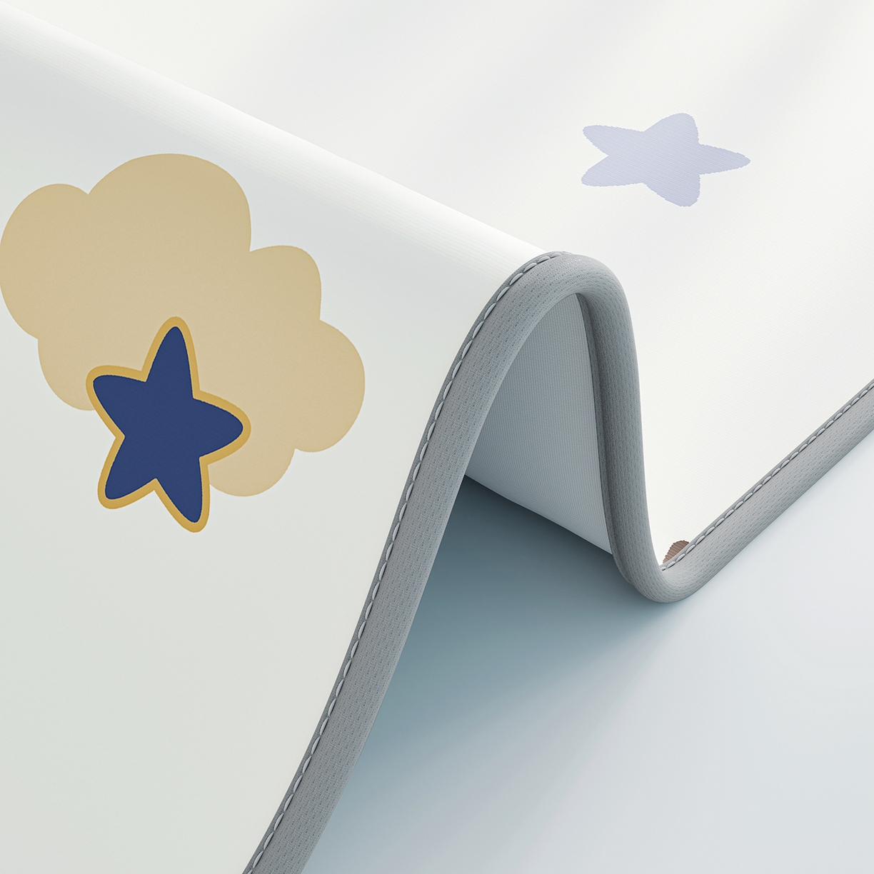 91家纺网 家纺一手货源 找家纺 家品罗兰 2026春夏新款数码印花婴儿床冰丝席-水光冰丝系列 满天星辰