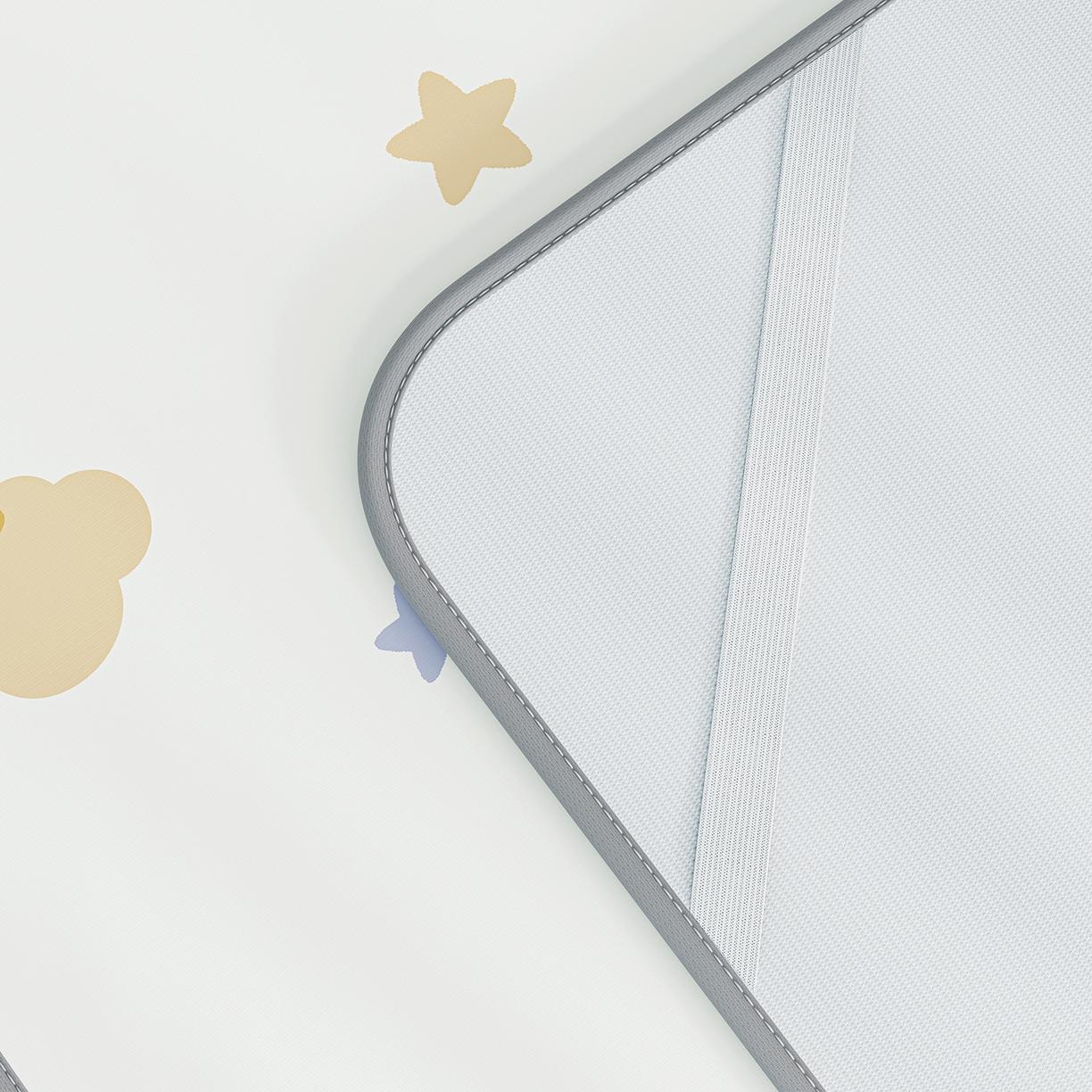 91家纺网 家纺一手货源 找家纺 家品罗兰 2026春夏新款数码印花婴儿床冰丝席-水光冰丝系列 满天星辰