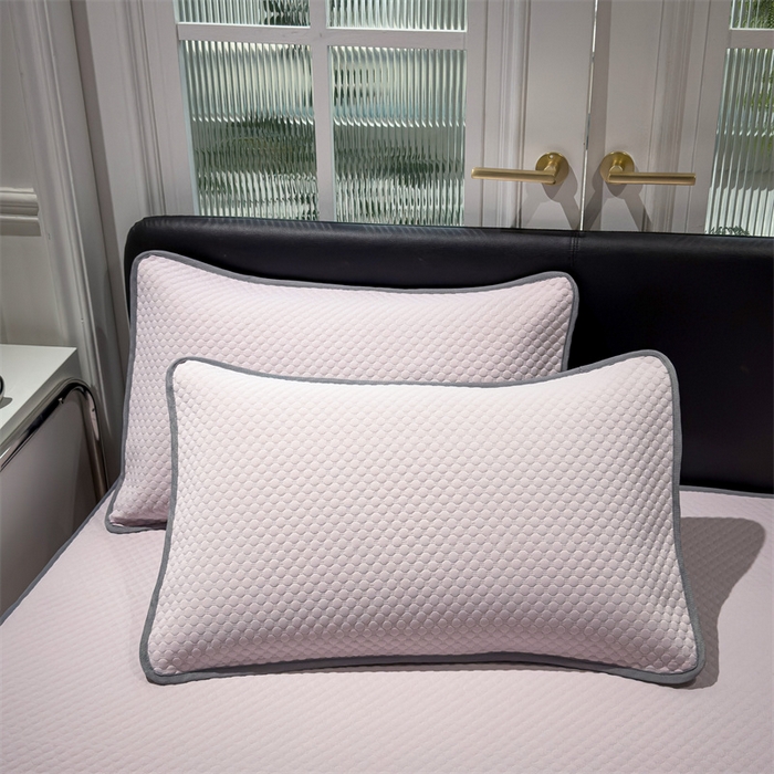 91家纺网 家纺一手货源 找家纺 乐家欣 2026新款凉感凉豆豆床笠款床席款凉席系列 凉豆豆-蜜桃粉（床笠款）