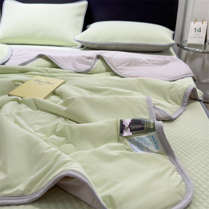 91家纺网 家纺一手货源 找家纺 乐家欣 2026新款凉感凉豆豆床笠款床席款凉席系列 凉豆豆-嫩绿（床笠款）