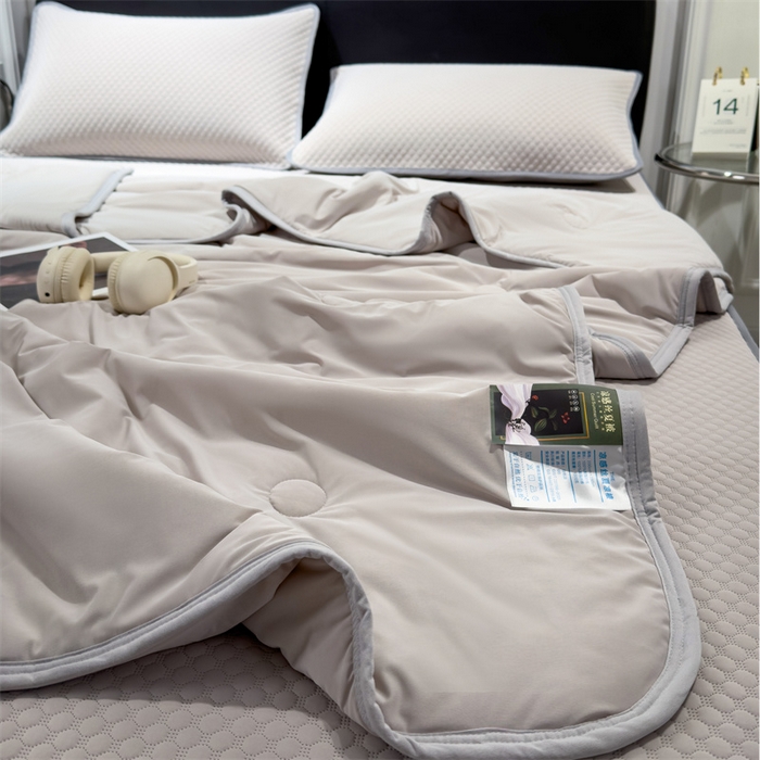 91家纺网 家纺一手货源 找家纺 乐家欣 2026新款凉感凉豆豆床笠款床席款凉席系列 凉豆豆-浅灰（床笠款）