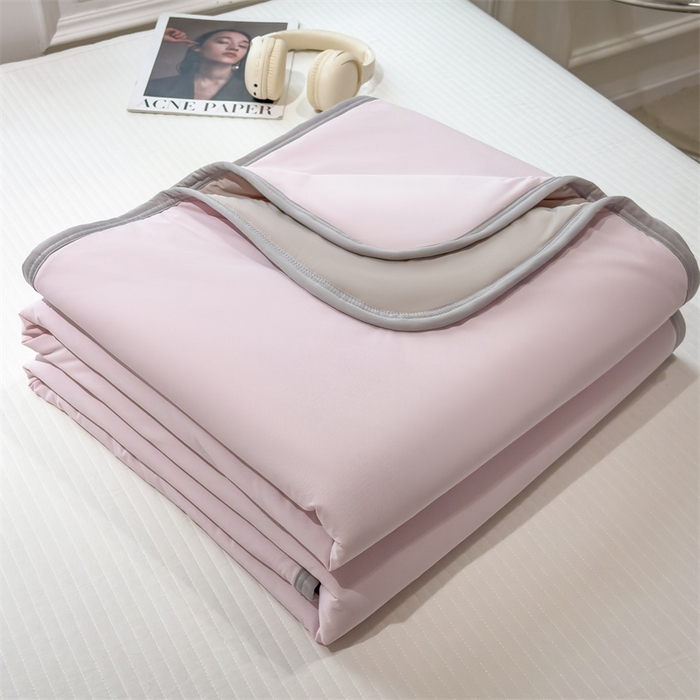 乐家欣 2026新款凉感凉豆豆床笠款床席款凉席系列 凉感夏被-蜜桃粉