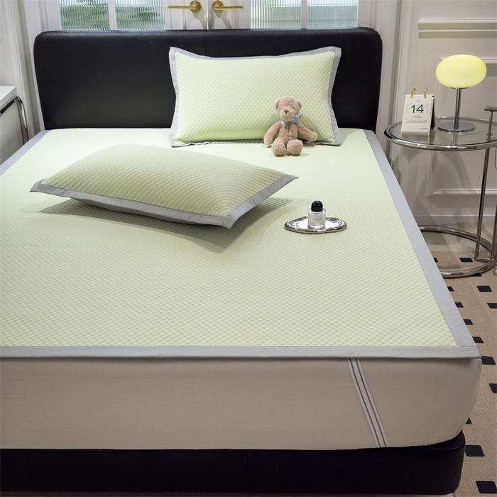 91家纺网 家纺一手货源 找家纺 乐家欣 2026新款凉感凉豆豆床笠款床席款凉席系列 凉豆豆-嫩绿（床席款）