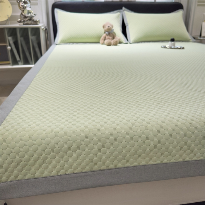 91家纺网 家纺一手货源 找家纺 乐家欣 2026新款凉感凉豆豆床笠款床席款凉席系列 凉豆豆-嫩绿（床席款）