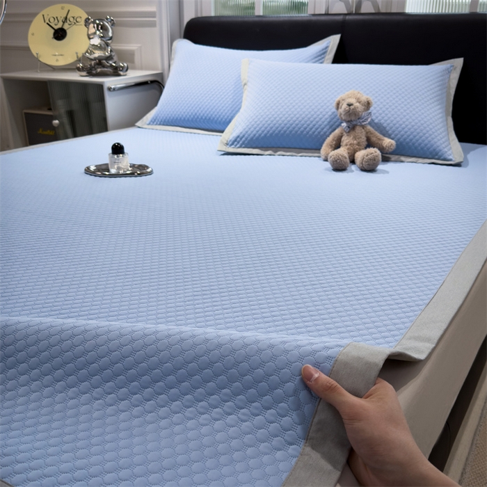 91家纺网 家纺一手货源 找家纺 乐家欣 2026新款凉感凉豆豆床笠款床席款凉席系列 凉豆豆-宾利蓝（床席款）