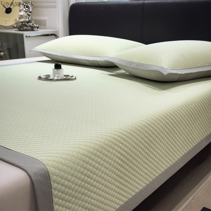 91家纺网 家纺一手货源 找家纺 乐家欣 2026新款凉感凉豆豆床笠款床席款凉席系列 凉豆豆-嫩绿（床席款）