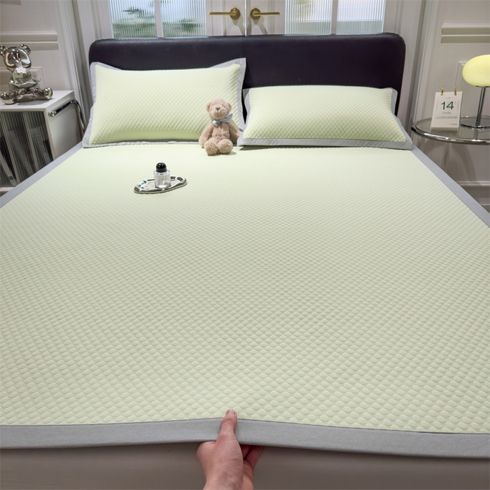 91家纺网 家纺一手货源 找家纺 乐家欣 2026新款凉感凉豆豆床笠款床席款凉席系列 凉豆豆-嫩绿（床席款）