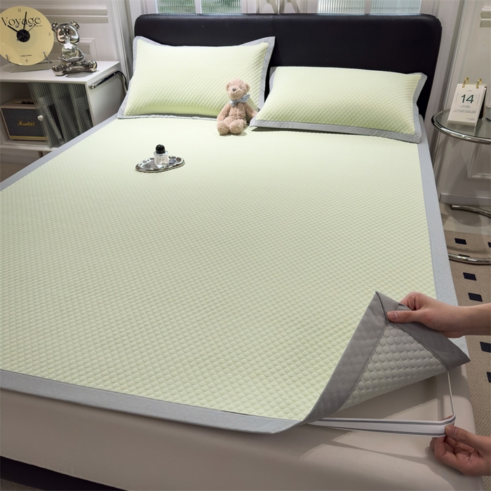 91家纺网 家纺一手货源 找家纺 乐家欣 2026新款凉感凉豆豆床笠款床席款凉席系列 凉豆豆-嫩绿（床席款）