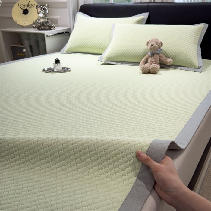 91家纺网 家纺一手货源 找家纺 乐家欣 2026新款凉感凉豆豆床笠款床席款凉席系列 凉豆豆-嫩绿（床席款）