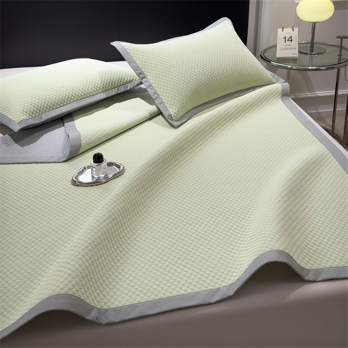 91家纺网 家纺一手货源 找家纺 乐家欣 2026新款凉感凉豆豆床笠款床席款凉席系列 凉豆豆-嫩绿（床席款）