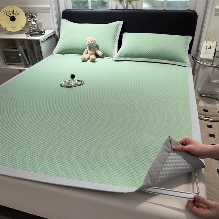 91家纺网 家纺一手货源 找家纺 乐家欣 2026新款凉感凉豆豆床笠款床席款凉席系列 凉豆豆-松绿（床席款）