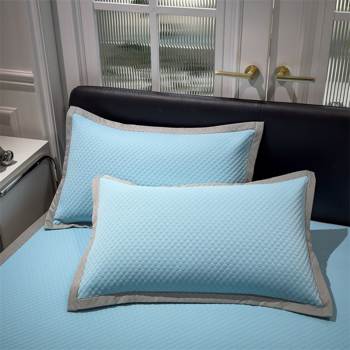 91家纺网 家纺一手货源 找家纺 乐家欣 2026新款凉感凉豆豆床笠款床席款凉席系列 凉豆豆-清水蓝（床席款）