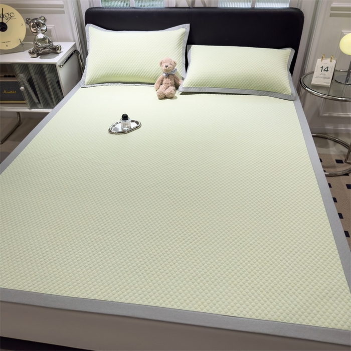 91家纺网 家纺一手货源 找家纺 乐家欣 2026新款凉感凉豆豆床笠款床席款凉席系列 凉豆豆-嫩绿（床席款）