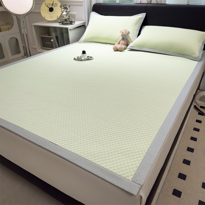 91家纺网 家纺一手货源 找家纺 乐家欣 2026新款凉感凉豆豆床笠款床席款凉席系列 凉豆豆-嫩绿（床席款）