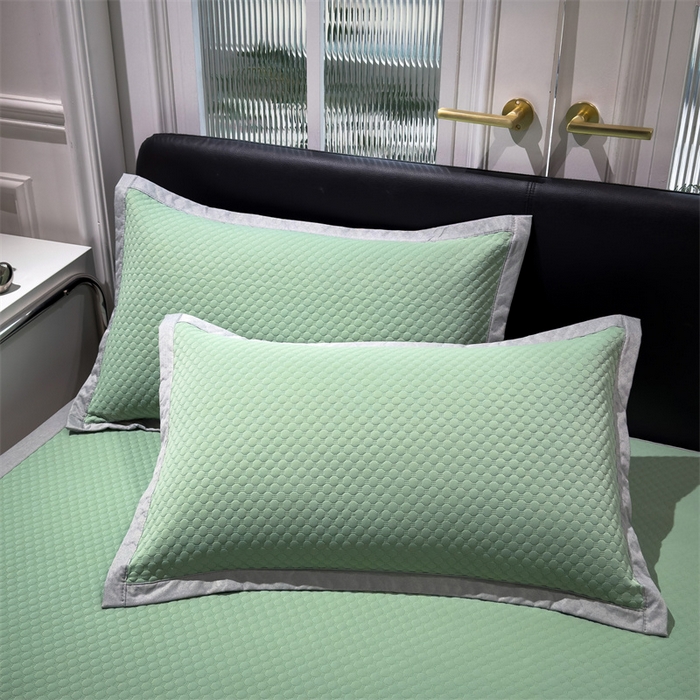 91家纺网 家纺一手货源 找家纺 乐家欣 2026新款凉感凉豆豆床笠款床席款凉席系列 凉豆豆-松绿（床席款）