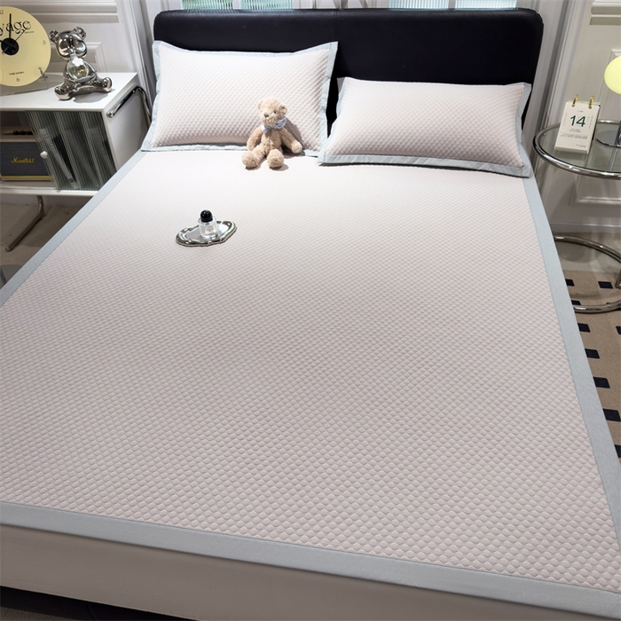 91家纺网 家纺一手货源 找家纺 乐家欣 2026新款凉感凉豆豆床笠款床席款凉席系列 凉豆豆-浅灰（床席款）