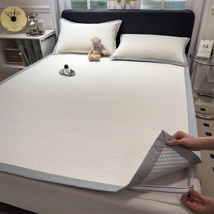 91家纺网 家纺一手货源 找家纺 乐家欣 2026新款凉感凉豆豆床笠款床席款凉席系列 凉豆豆-奶昔白（床席款）