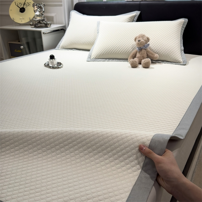 91家纺网 家纺一手货源 找家纺 乐家欣 2026新款凉感凉豆豆床笠款床席款凉席系列 凉豆豆-奶昔白（床席款）