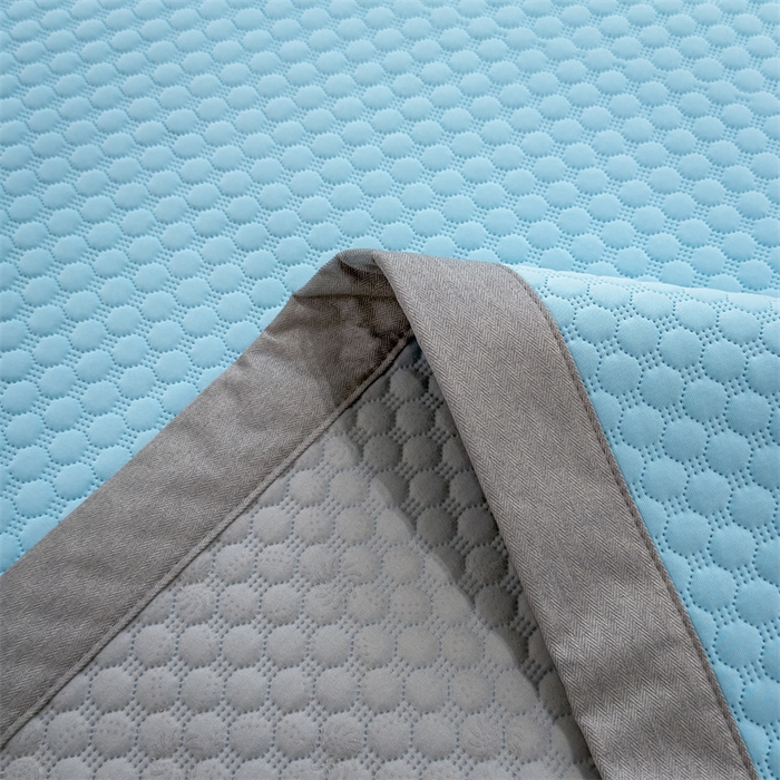 91家纺网 家纺一手货源 找家纺 乐家欣 2026新款凉感凉豆豆床笠款床席款凉席系列 凉豆豆-清水蓝（床席款）