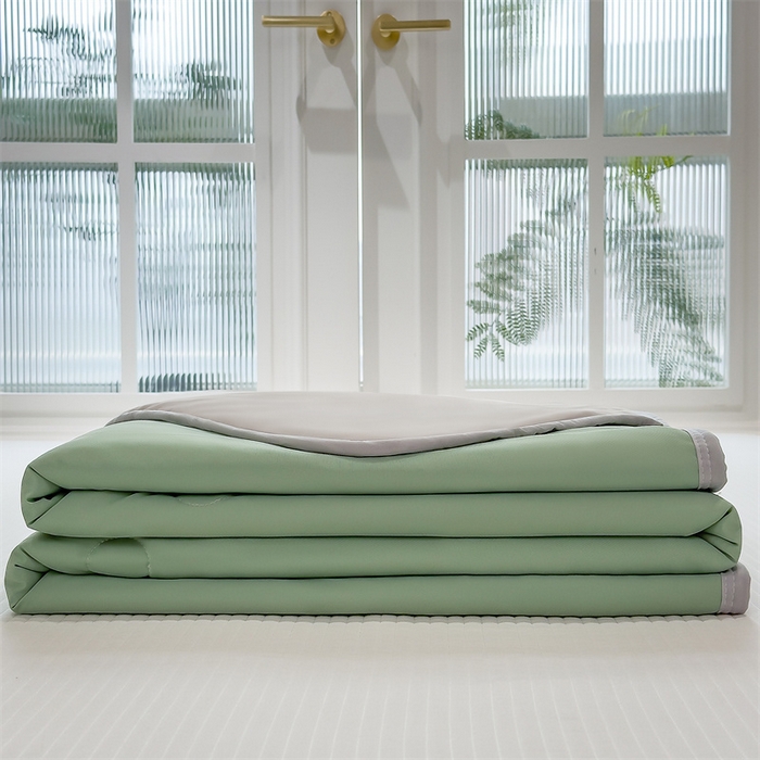 91家纺网 家纺一手货源 找家纺 乐家欣 2026新款凉感凉豆豆床笠款床席款凉席系列 凉感夏被-松绿