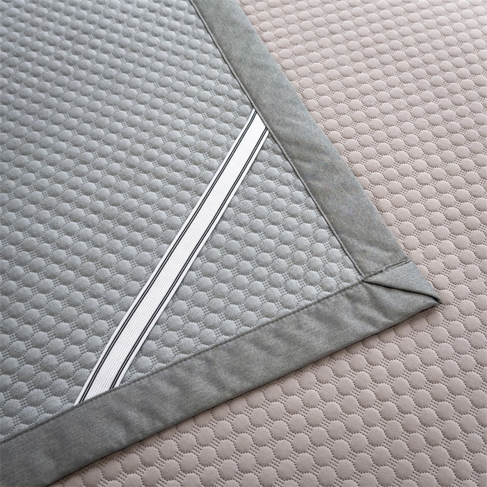 91家纺网 家纺一手货源 找家纺 乐家欣 2026新款凉感凉豆豆床笠款床席款凉席系列 凉豆豆-浅灰（床席款）