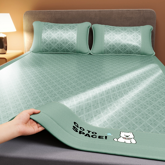 91家纺网 家纺一手货源 找家纺 （总）缦吉 2026新款冰藤复合三明治凉席款-西高地（成人款）