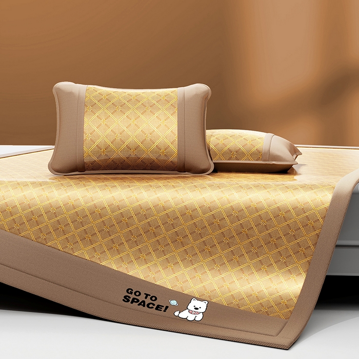 91家纺网 家纺一手货源 找家纺 （总）缦吉 2026新款冰藤复合三明治凉席款-西高地（成人款）