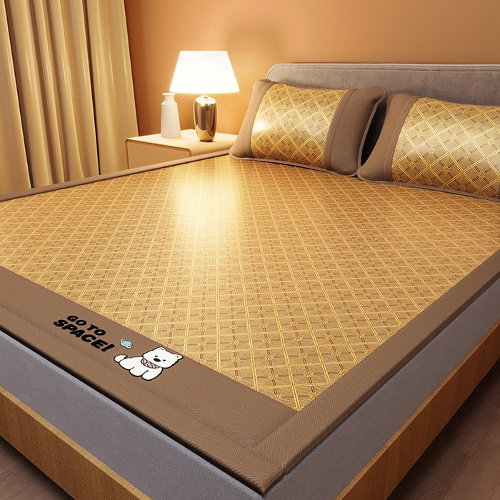 91家纺网 家纺一手货源 找家纺 （总）缦吉 2026新款冰藤复合三明治凉席款-西高地（成人款）