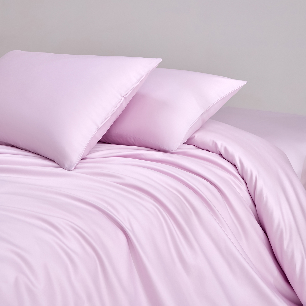 91家纺网 家纺一手货源 找家纺 合欢（原天一阁） 2026新款50s双股长绒棉全棉纯棉纯色四件套 香芋紫